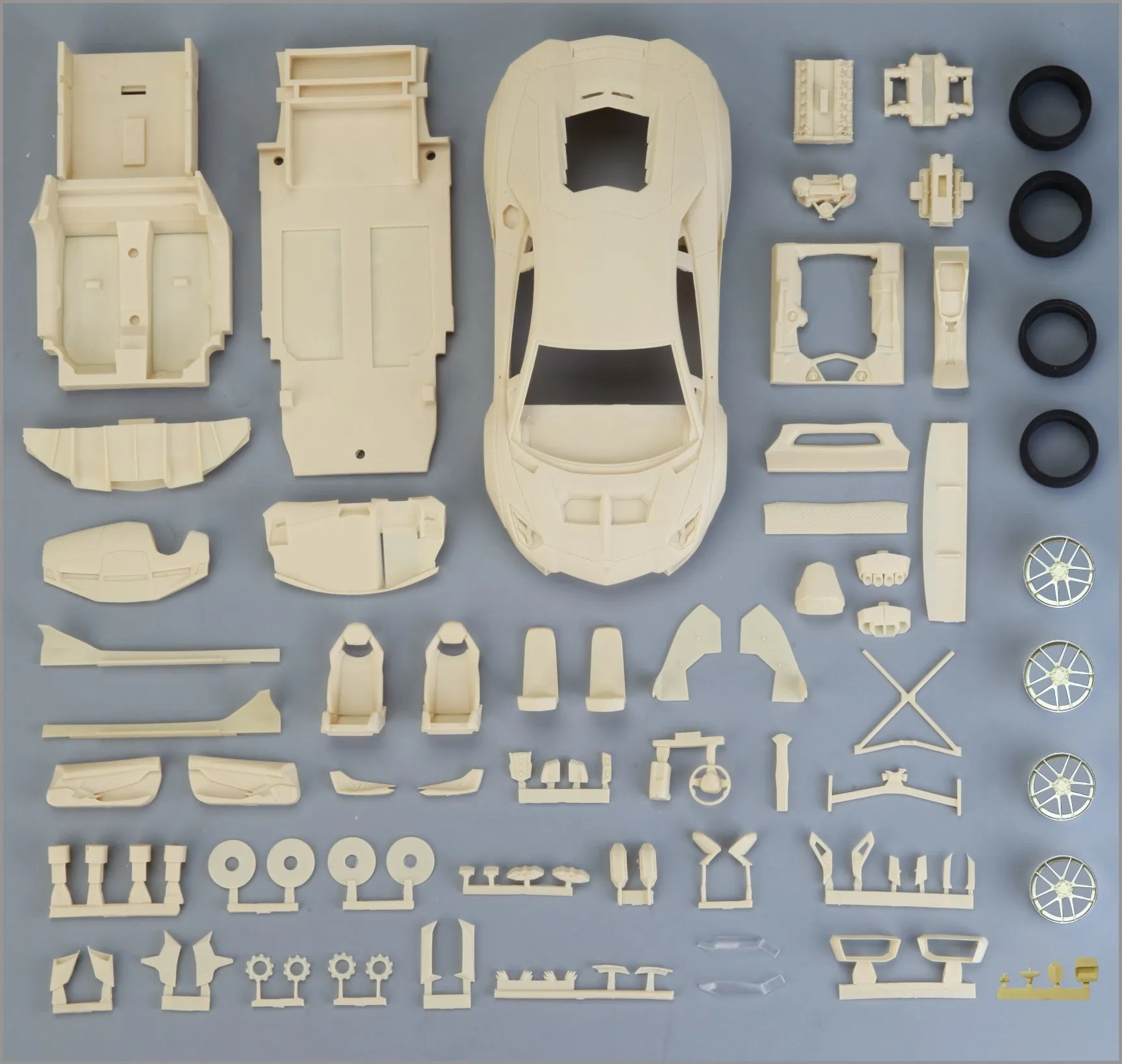 1/24 Hobby Design LB Works Lamborghini Aventador 2.0 (Combat Style) Full Resin Model Kit