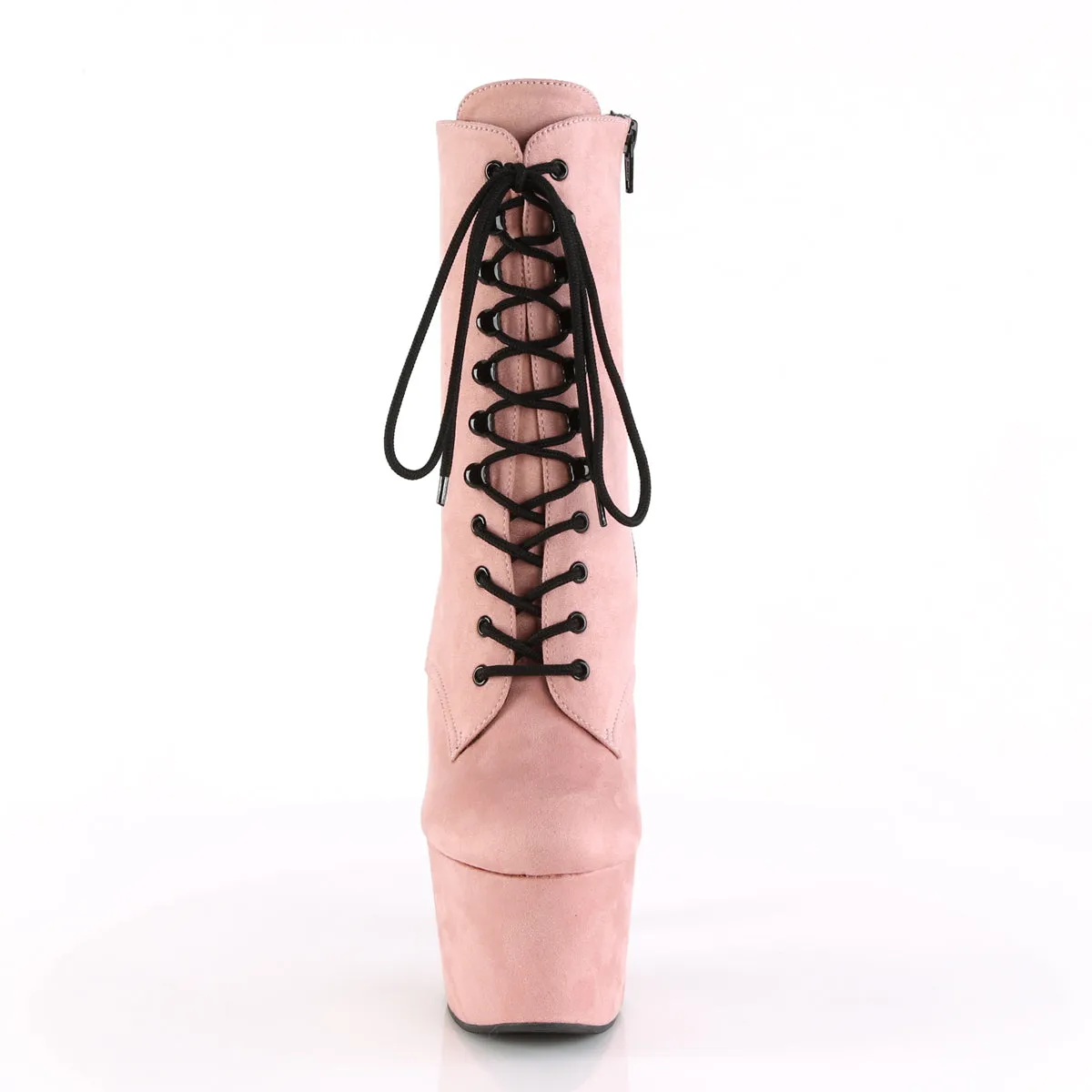 Adore 1020FS Baby Pink Vegan Suede 7" Heel Platform Ankle Boots Direct
