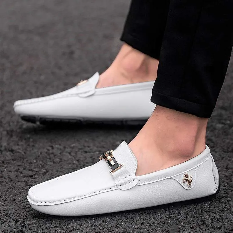 ALCUBIEREE Leather Boat Shoes