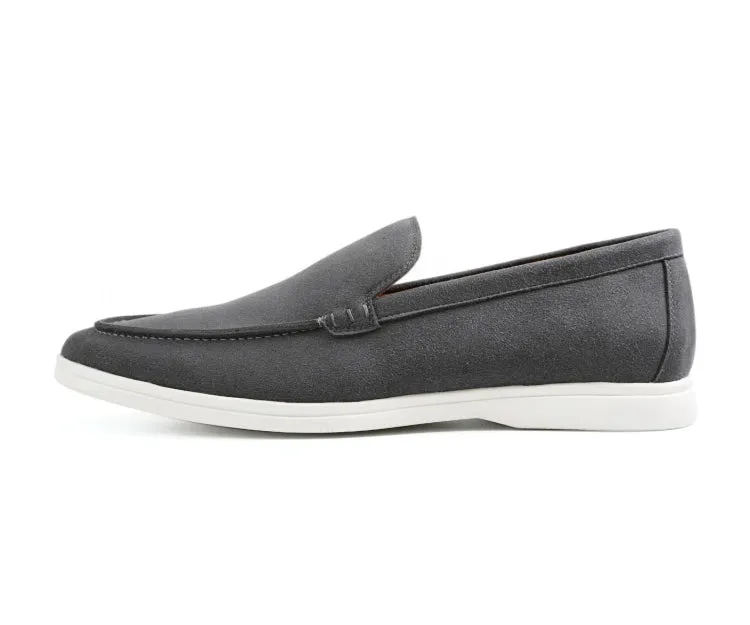 Amali Deniz Grey Men’s Casual Loafers Vegan