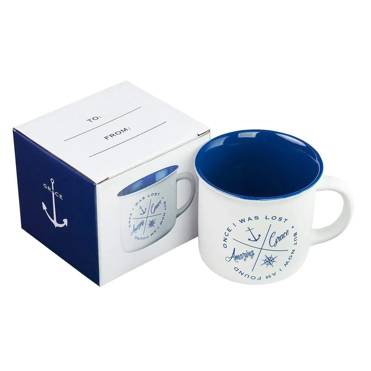 Amazing Grace Nautical Camp Mug