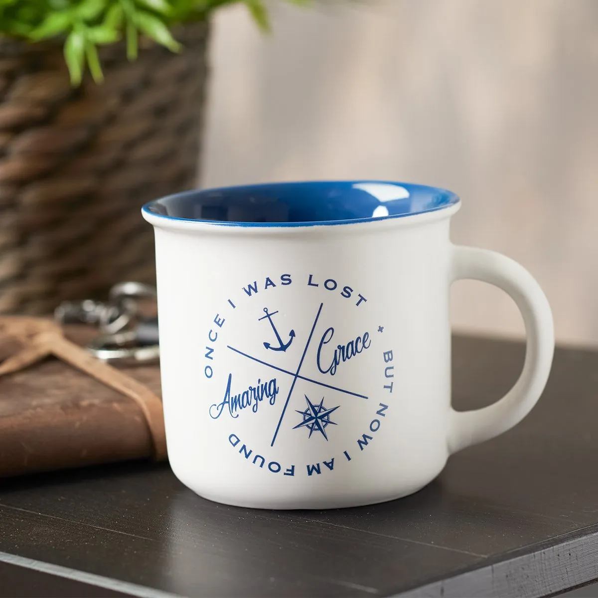 Amazing Grace Nautical Camp Mug