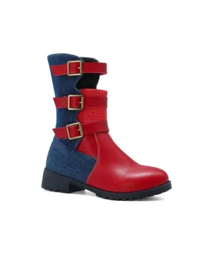 British Style Buckles Round Toe&Boots