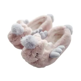 Brown Winged Unicorn Slippers