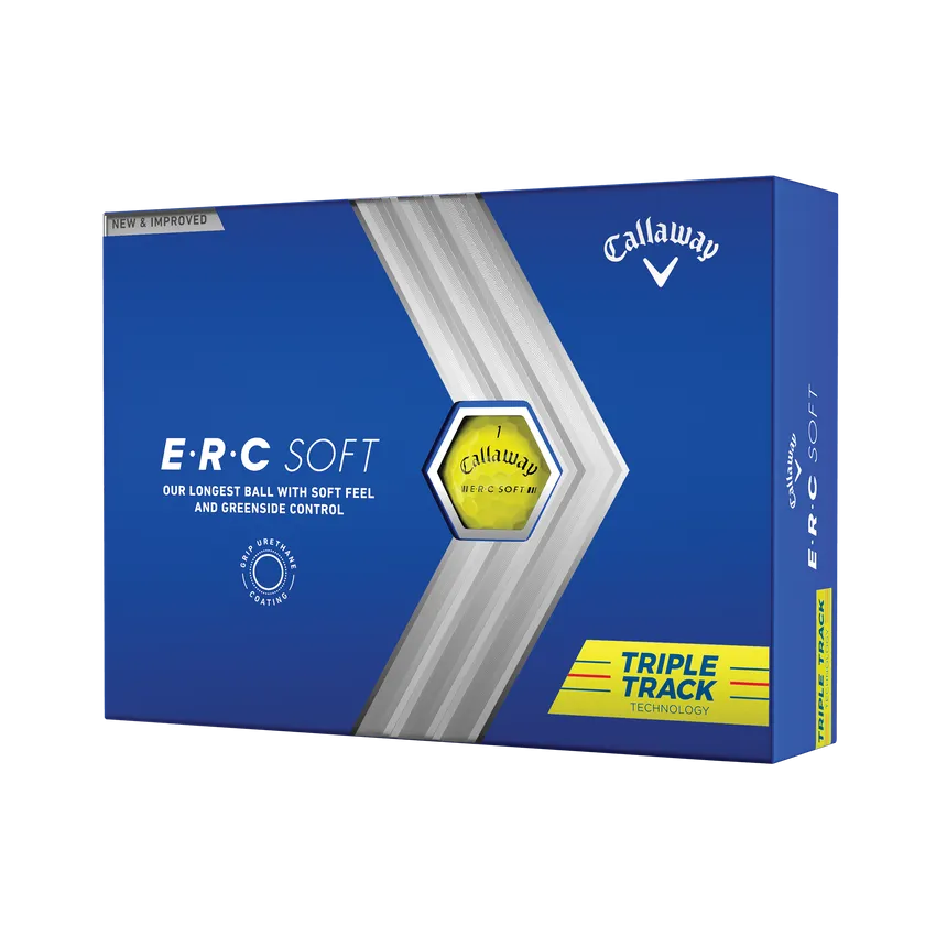 Callaway ERC Soft Triple Track Golf Balls - Yellow '23