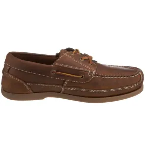 Chatham Rockwell Wide Fit Deck Shoes in Walnut