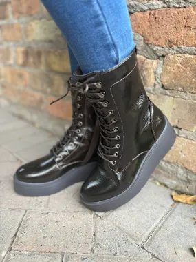 Chocolate Platform Style Boots