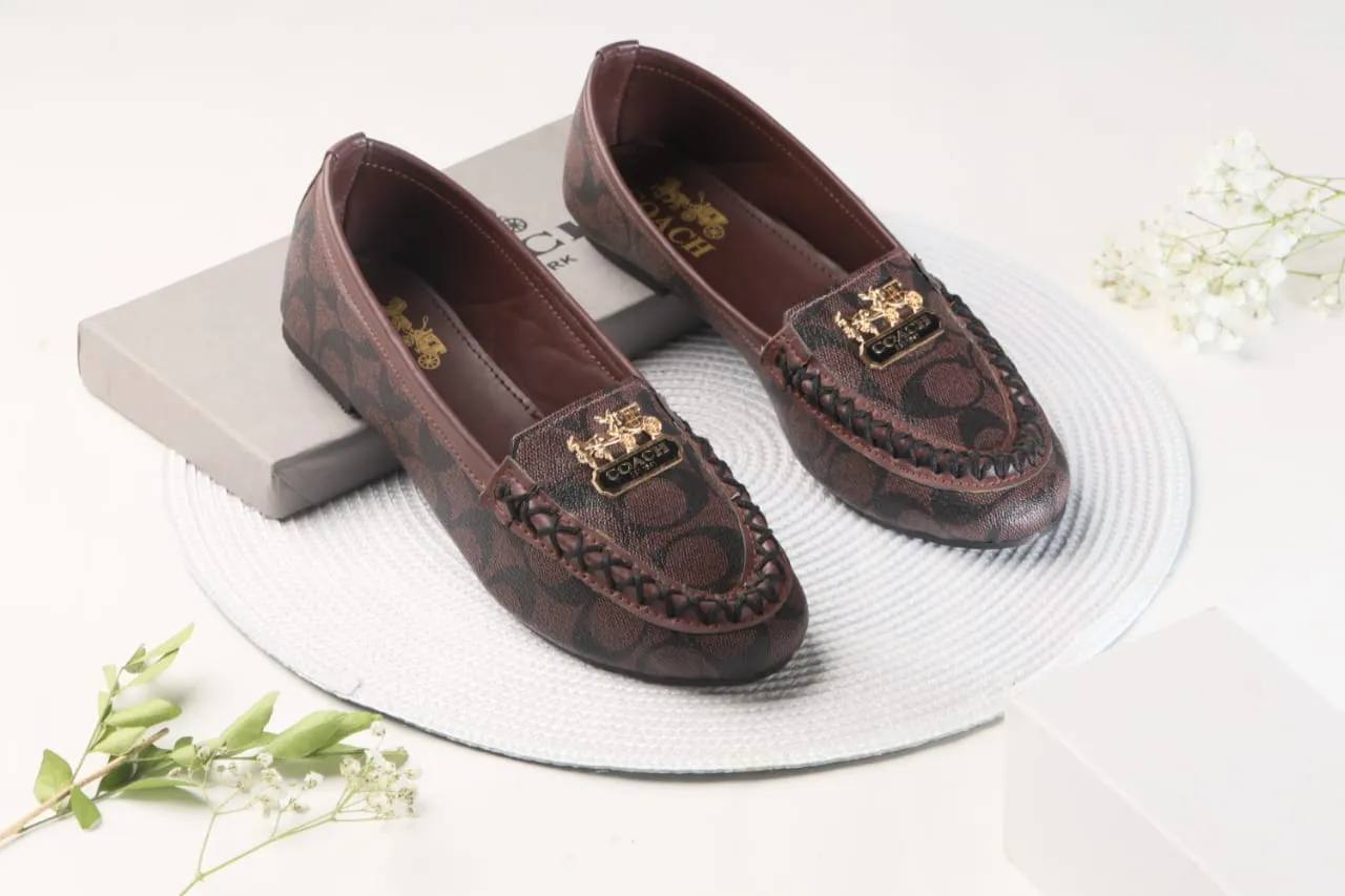 COACH LOAFERS FOR WOMENS - BROWN