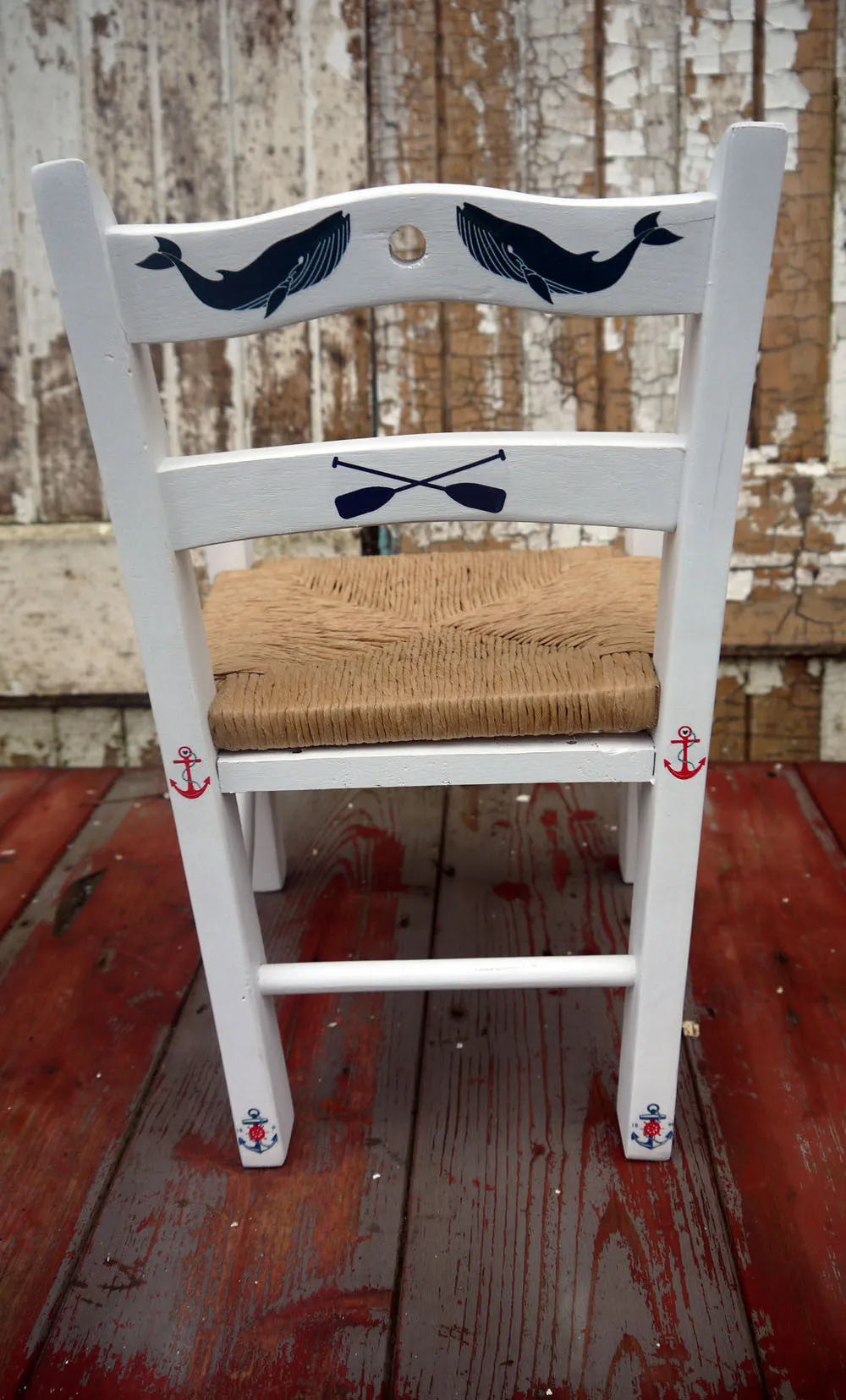 Custom Listing for Olivia a pair of personalised children's rush seat chairs