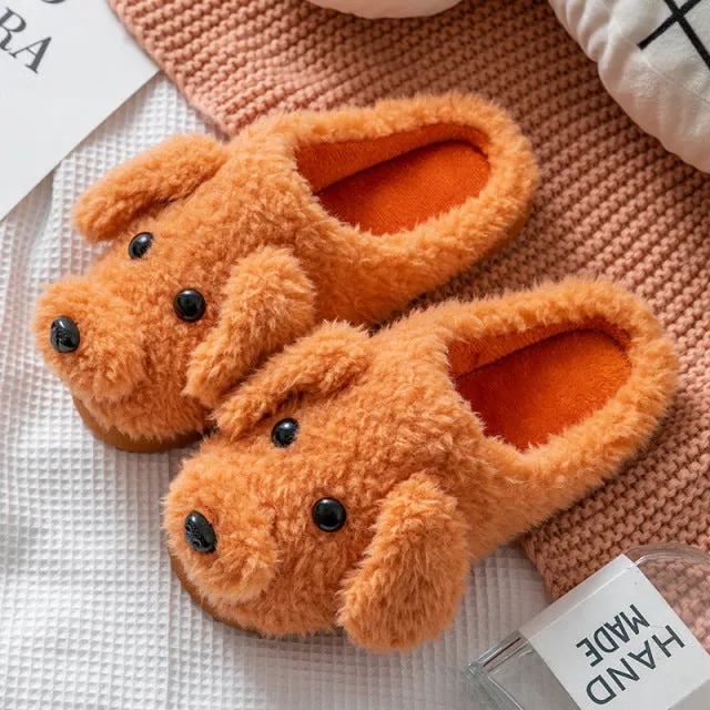 Cute Women Home Dog Slippers Cotton