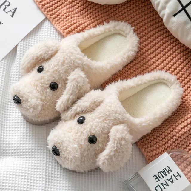 Cute Women Home Dog Slippers Cotton