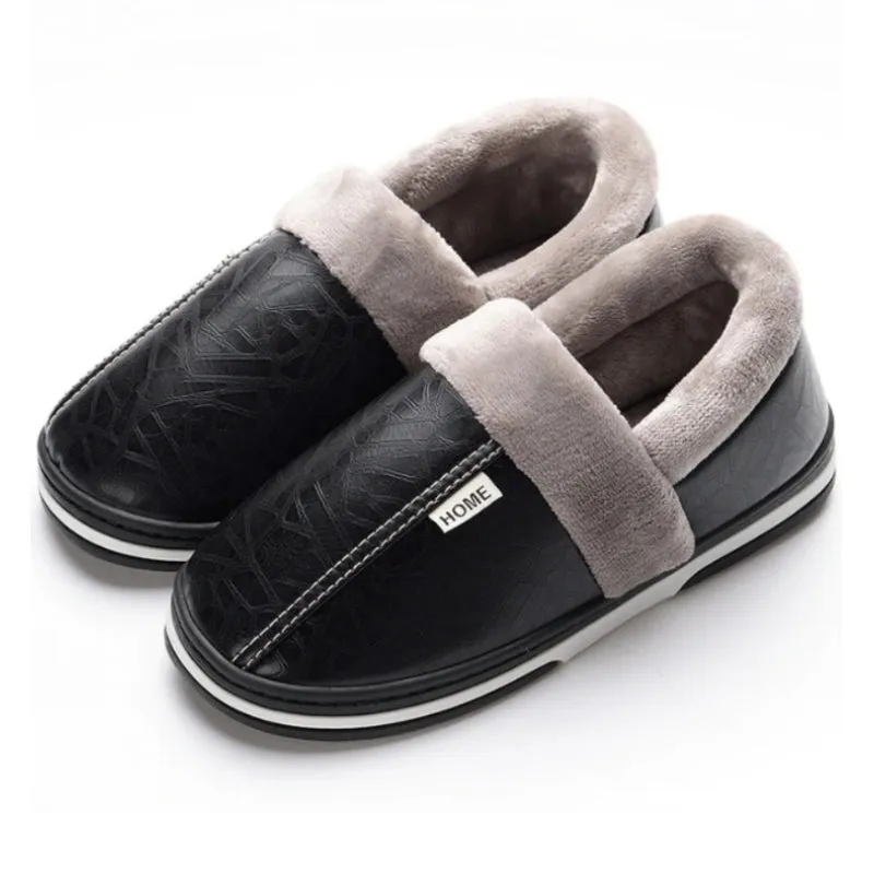 Cuzcare Warp Heel Indoor Slippers For Men Flat Leather Shoes