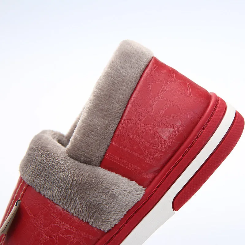 Cuzcare Warp Heel Indoor Slippers For Men Flat Leather Shoes