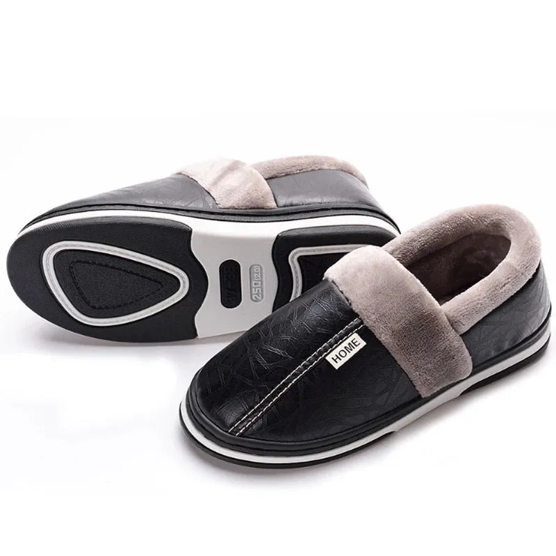 Cuzcare Warp Heel Indoor Slippers For Men Flat Leather Shoes
