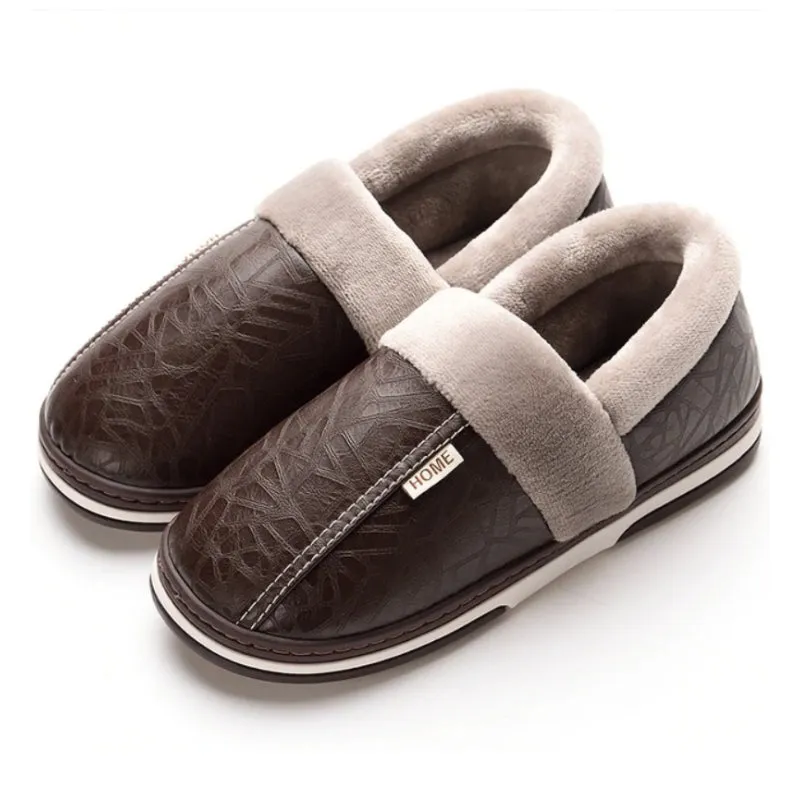 Cuzcare Warp Heel Indoor Slippers For Men Flat Leather Shoes