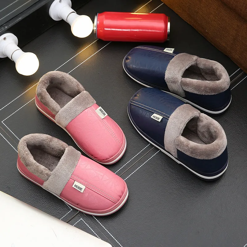 Cuzcare Warp Heel Indoor Slippers For Men Flat Leather Shoes