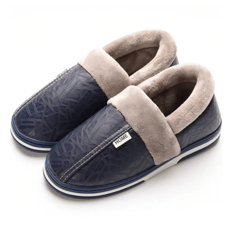 Cuzcare Warp Heel Indoor Slippers For Men Flat Leather Shoes