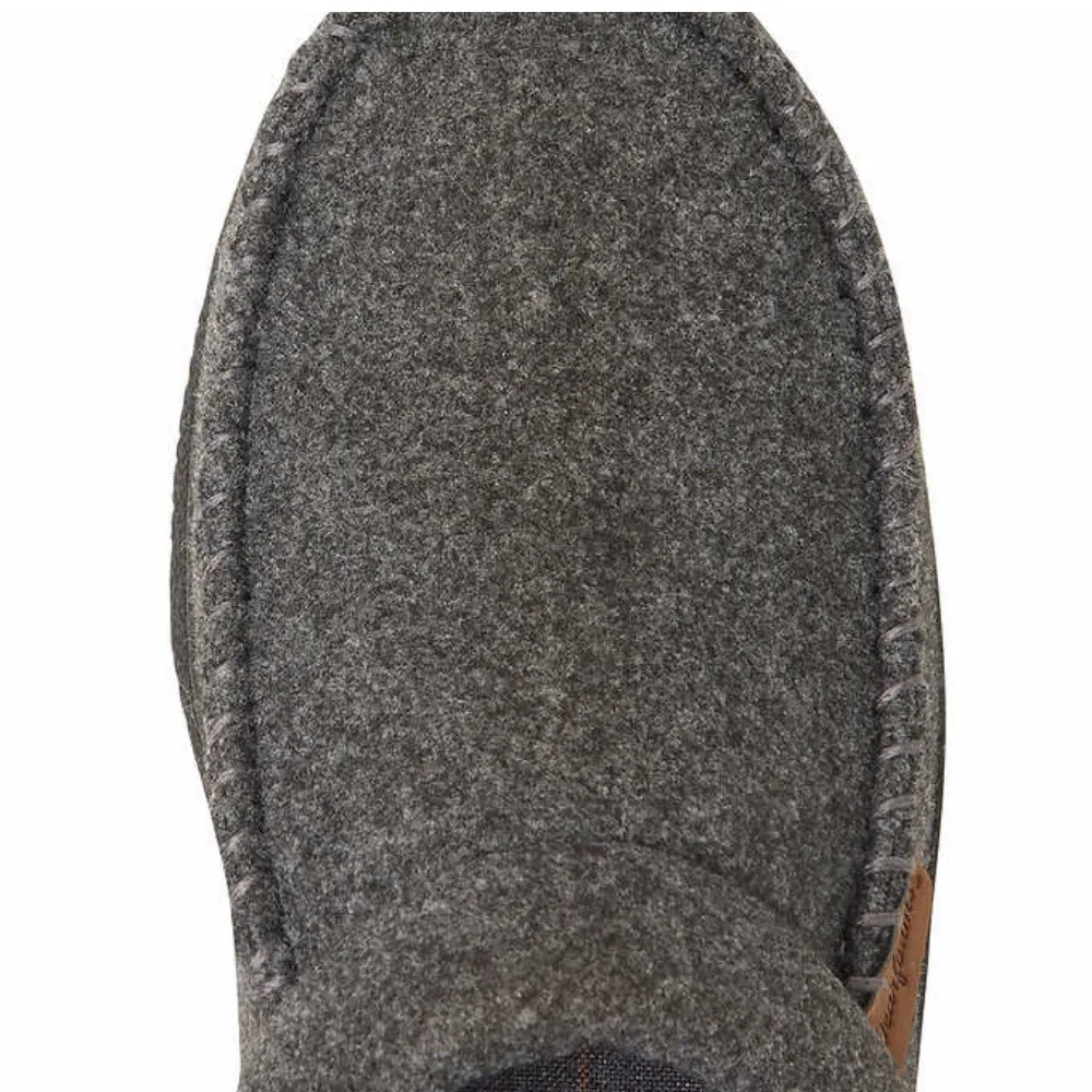 Dearfoams Men's Slip-On Slippers Indoor Outdoor Clog Slipper -- Dark Heather Grey