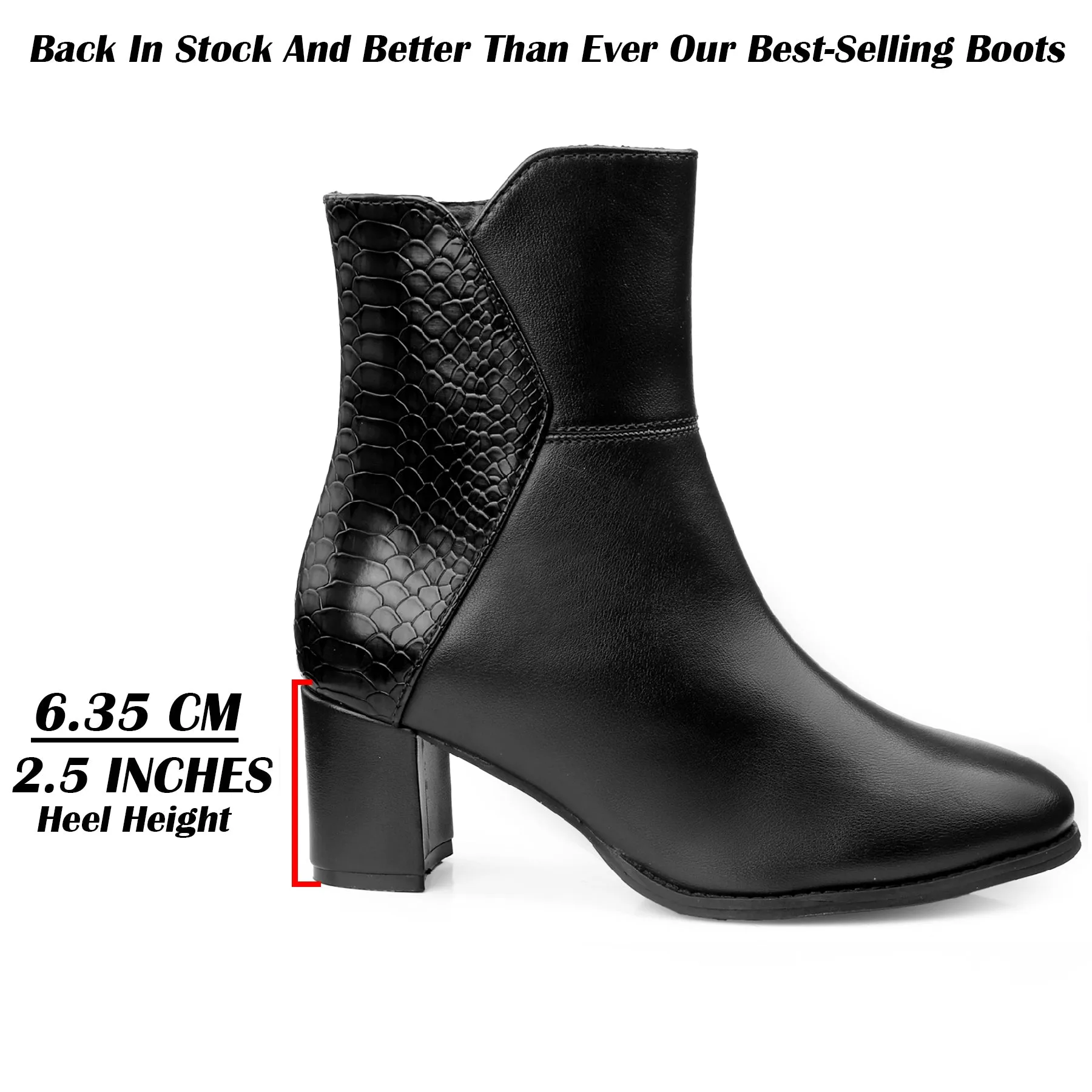 Fashioned Zipper Ankle Boots for Women