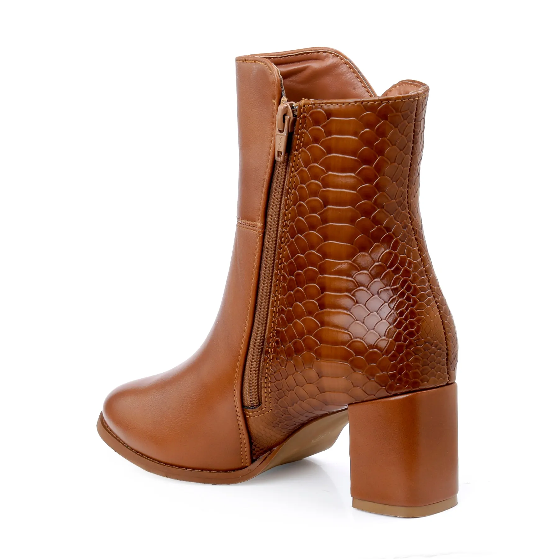Fashioned Zipper Ankle Boots for Women