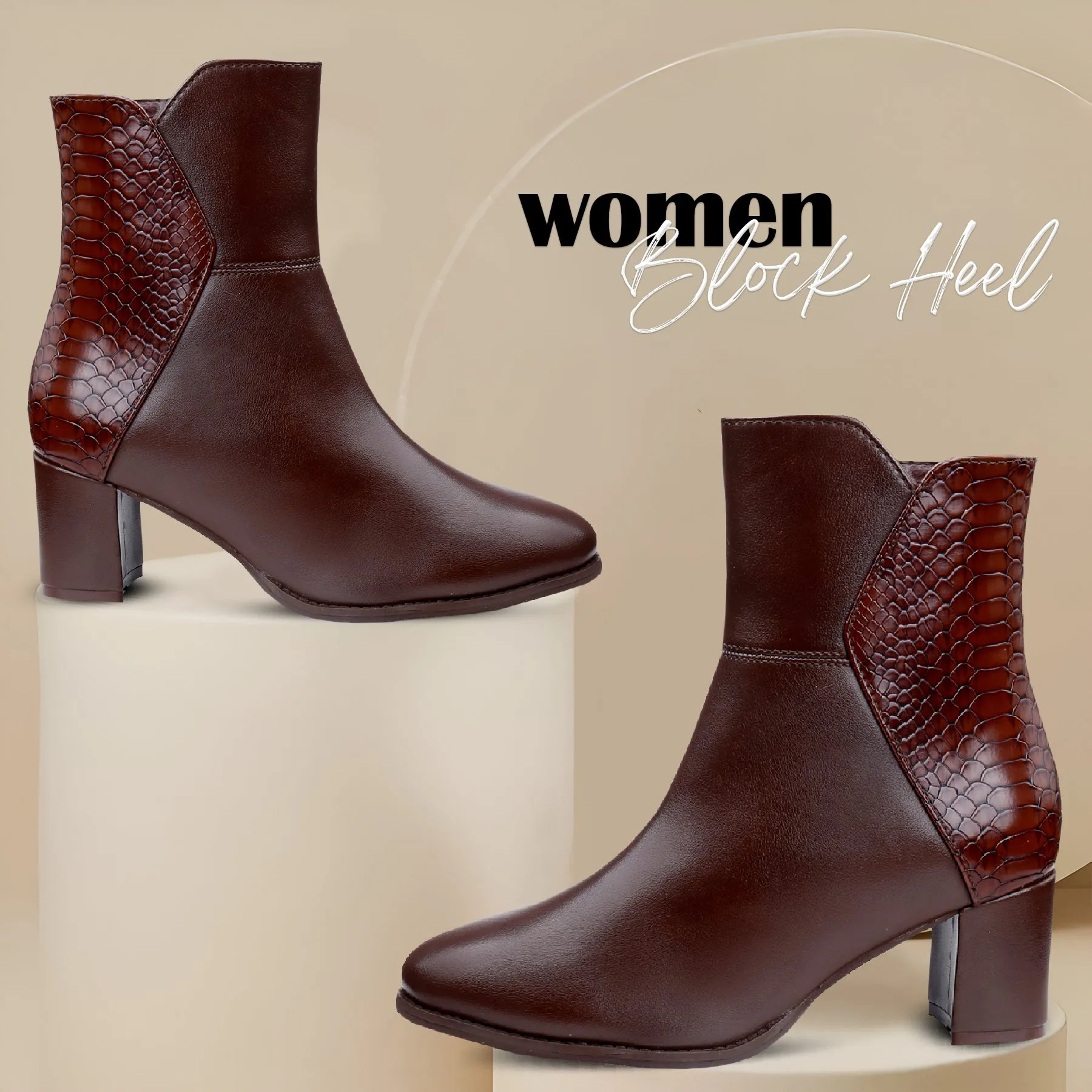 Fashioned Zipper Ankle Boots for Women