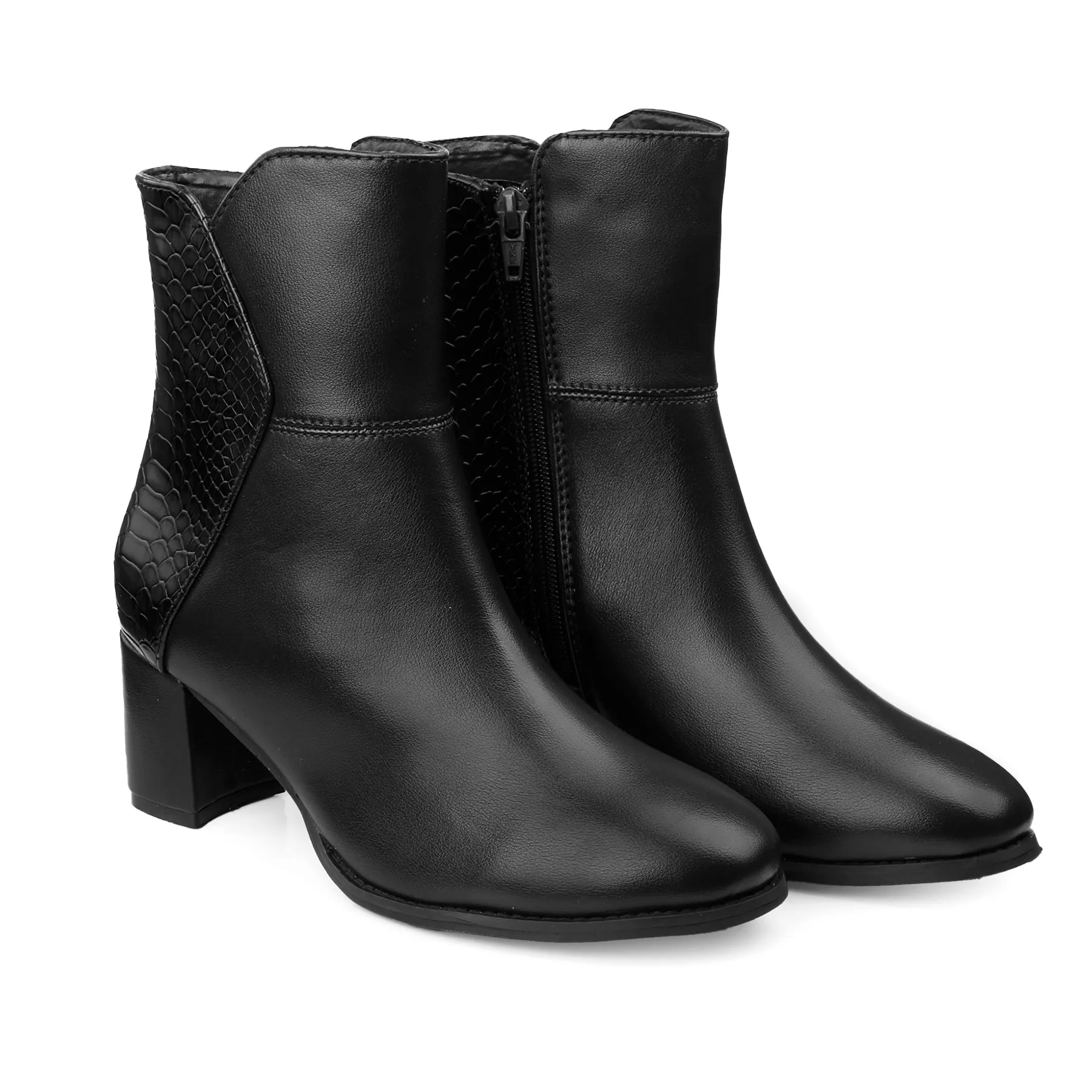 Fashioned Zipper Ankle Boots for Women
