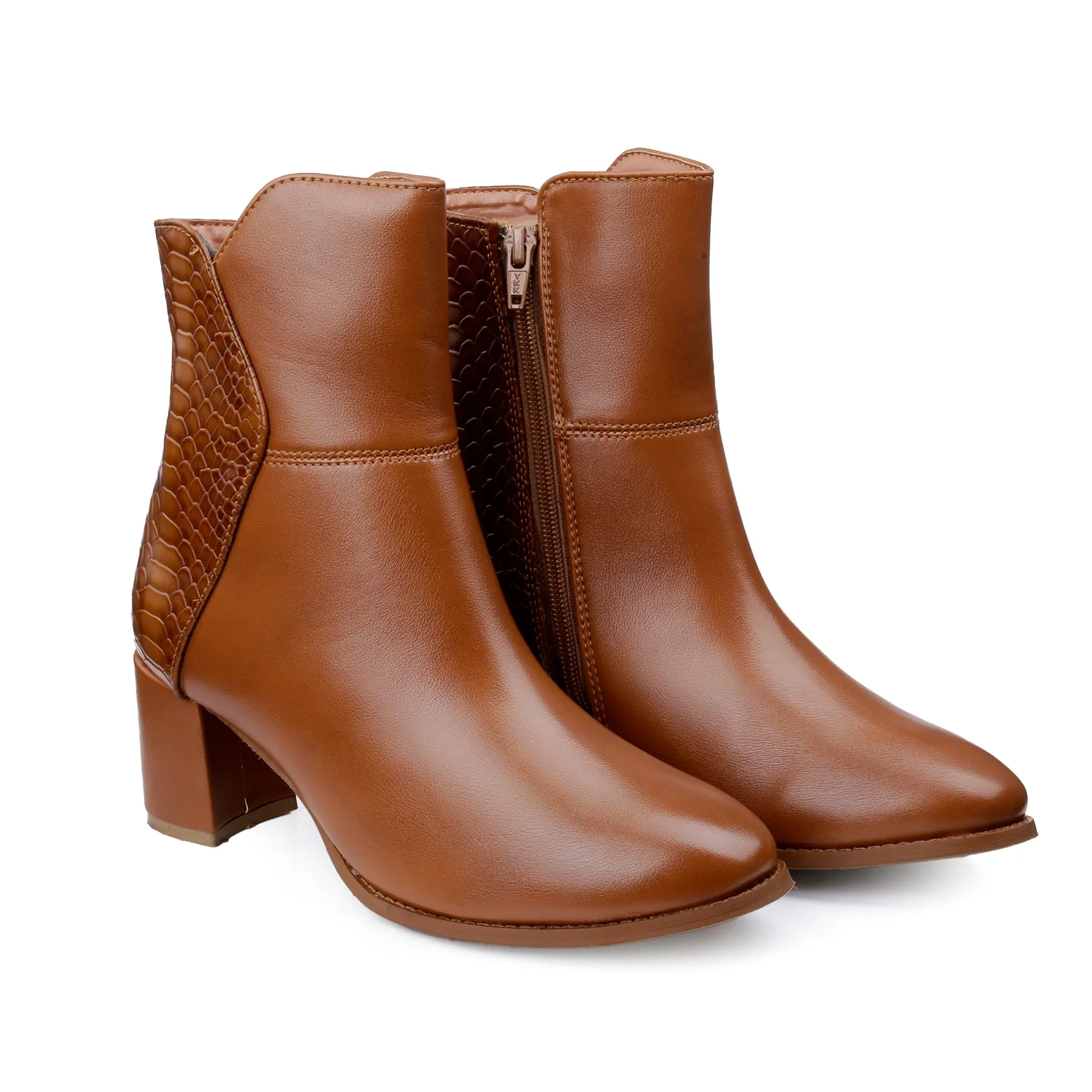 Fashioned Zipper Ankle Boots for Women