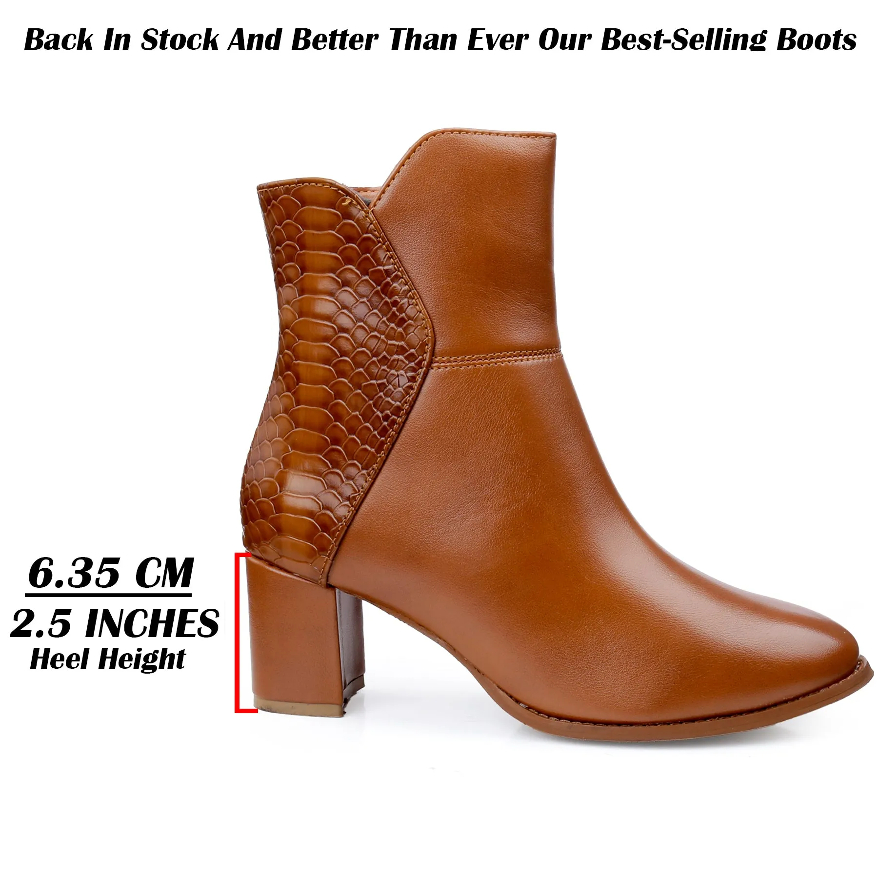 Fashioned Zipper Ankle Boots for Women