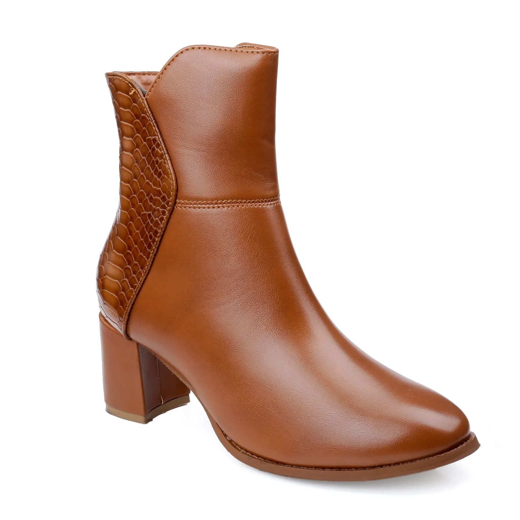 Fashioned Zipper Ankle Boots for Women