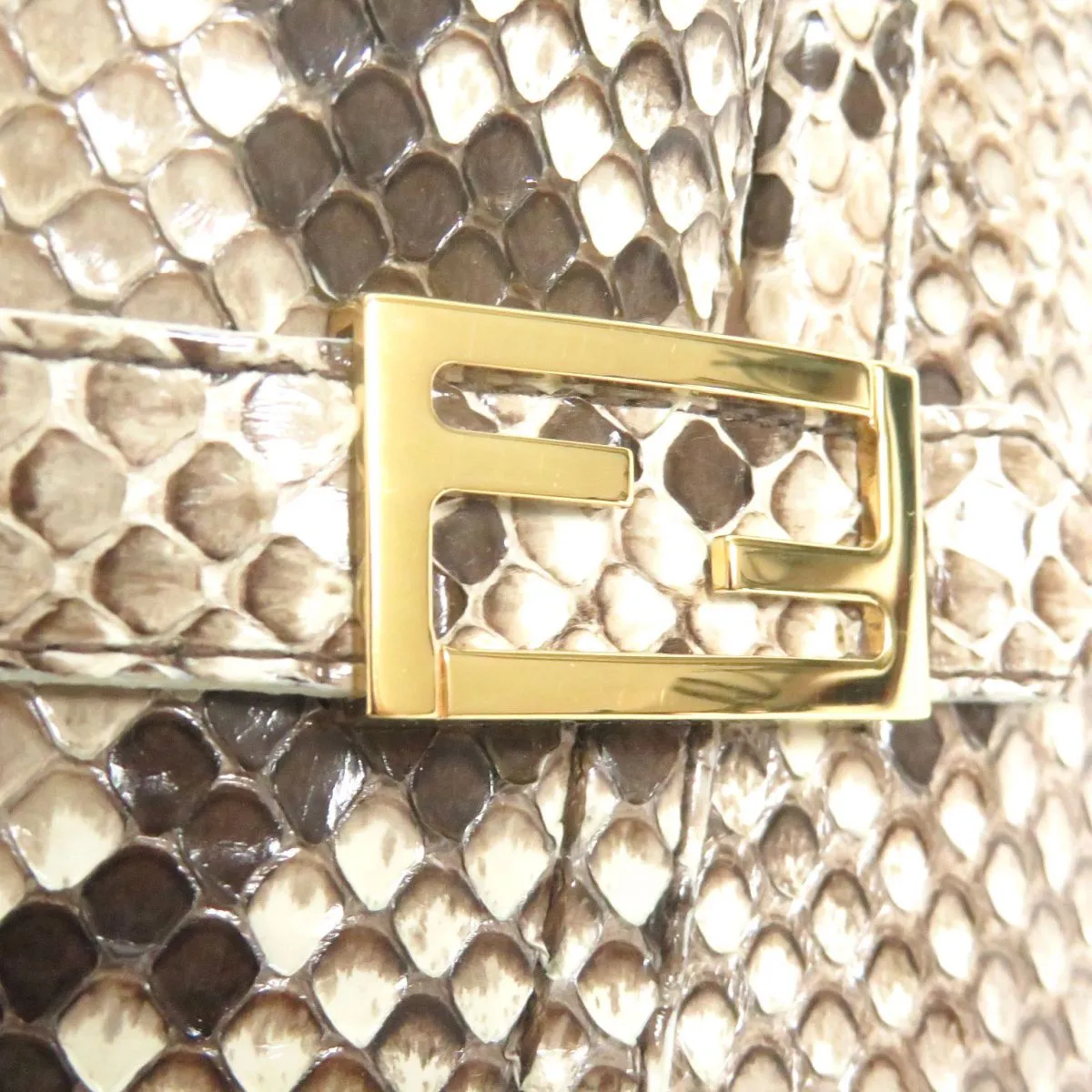 Fendi Python Leather Loafers Brown 9