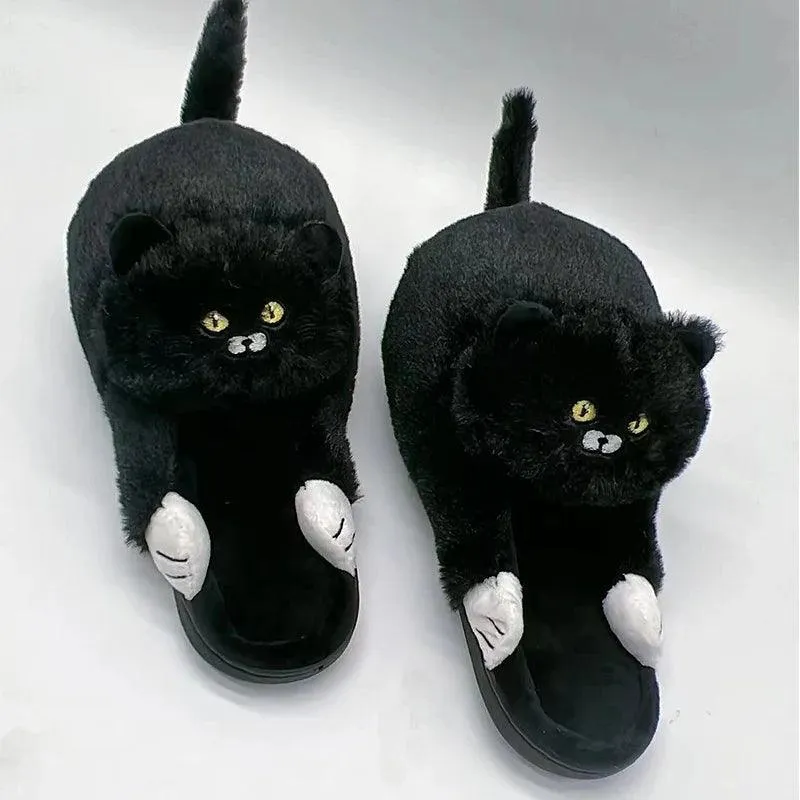 Fluffy Cat Slippers For Adults