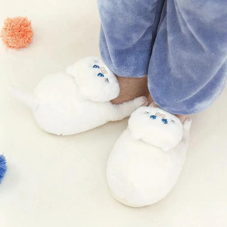 Fluffy Cat Slippers For Adults