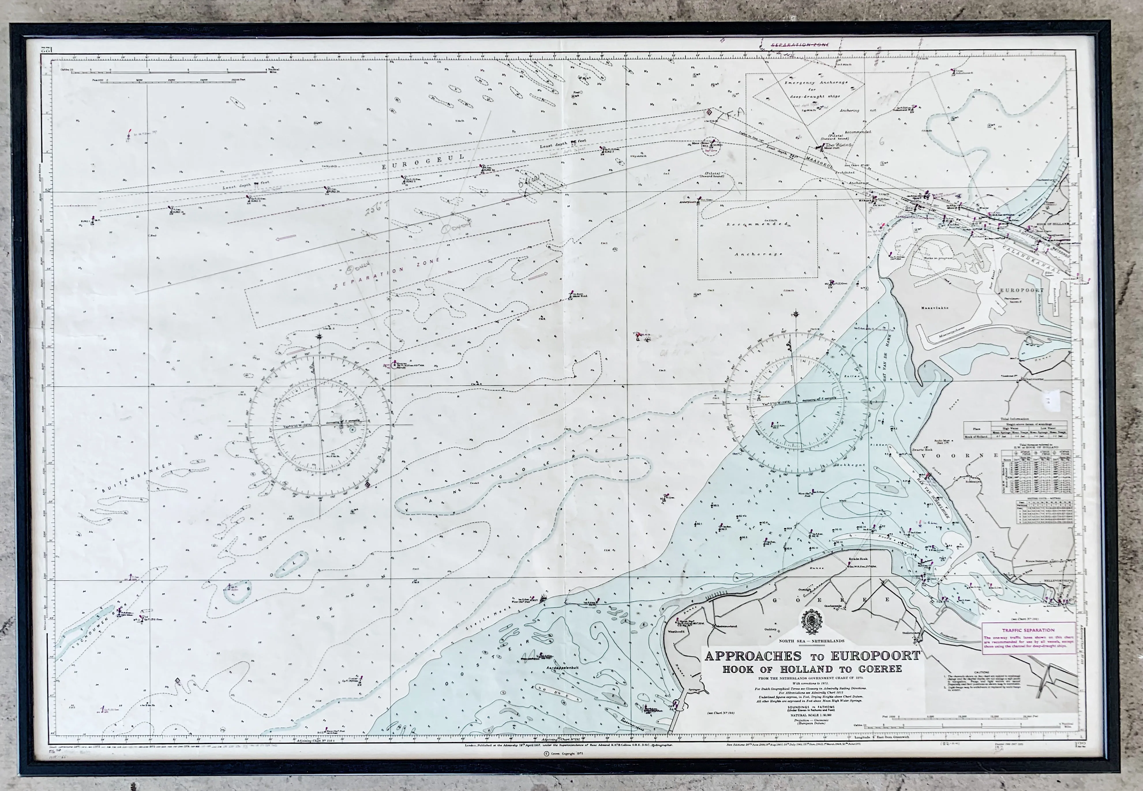 Framed Nautical Chart (Various Locales)