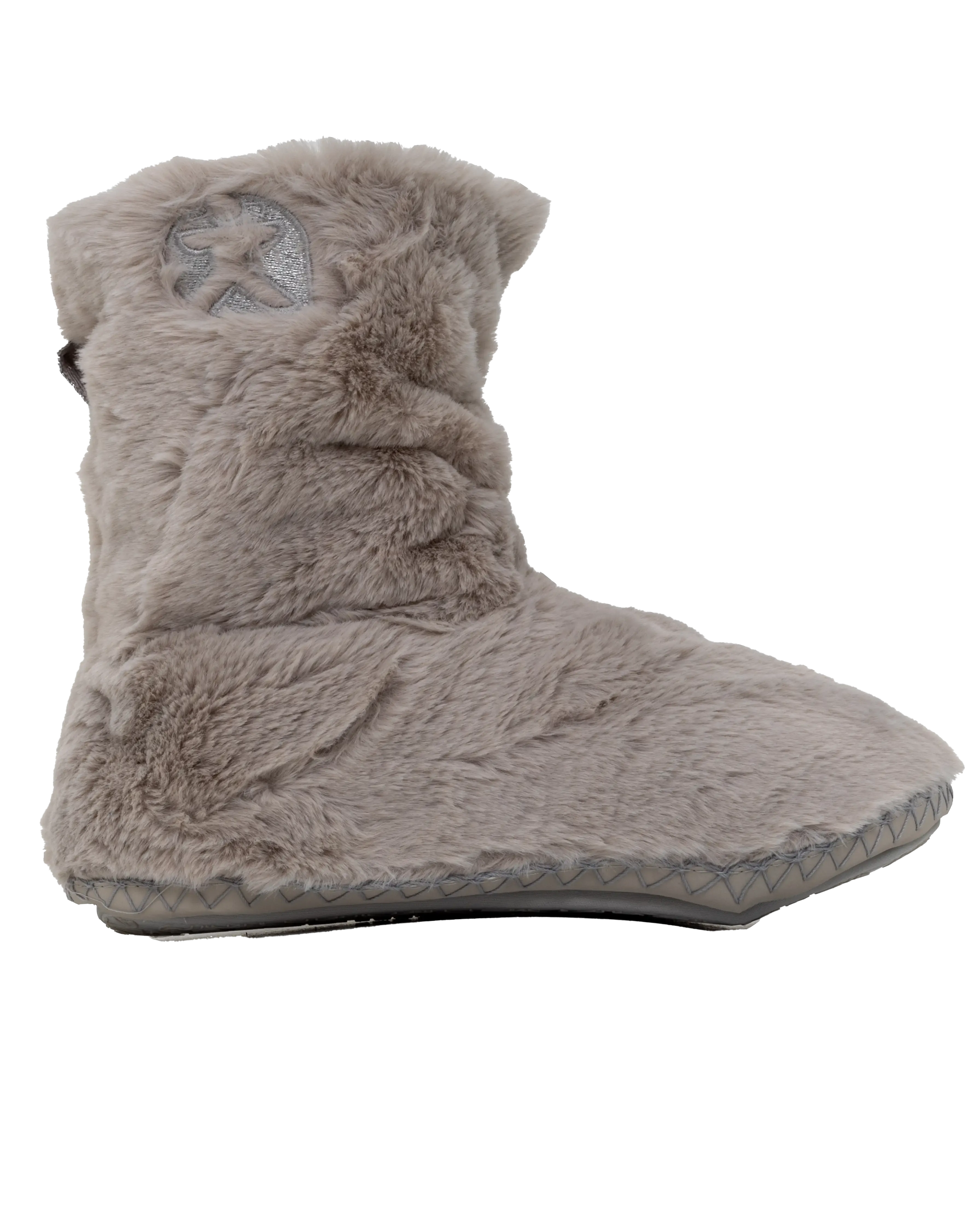 Gisele High Density Faux Fur Rouched Slipper Boots in Trace Grey