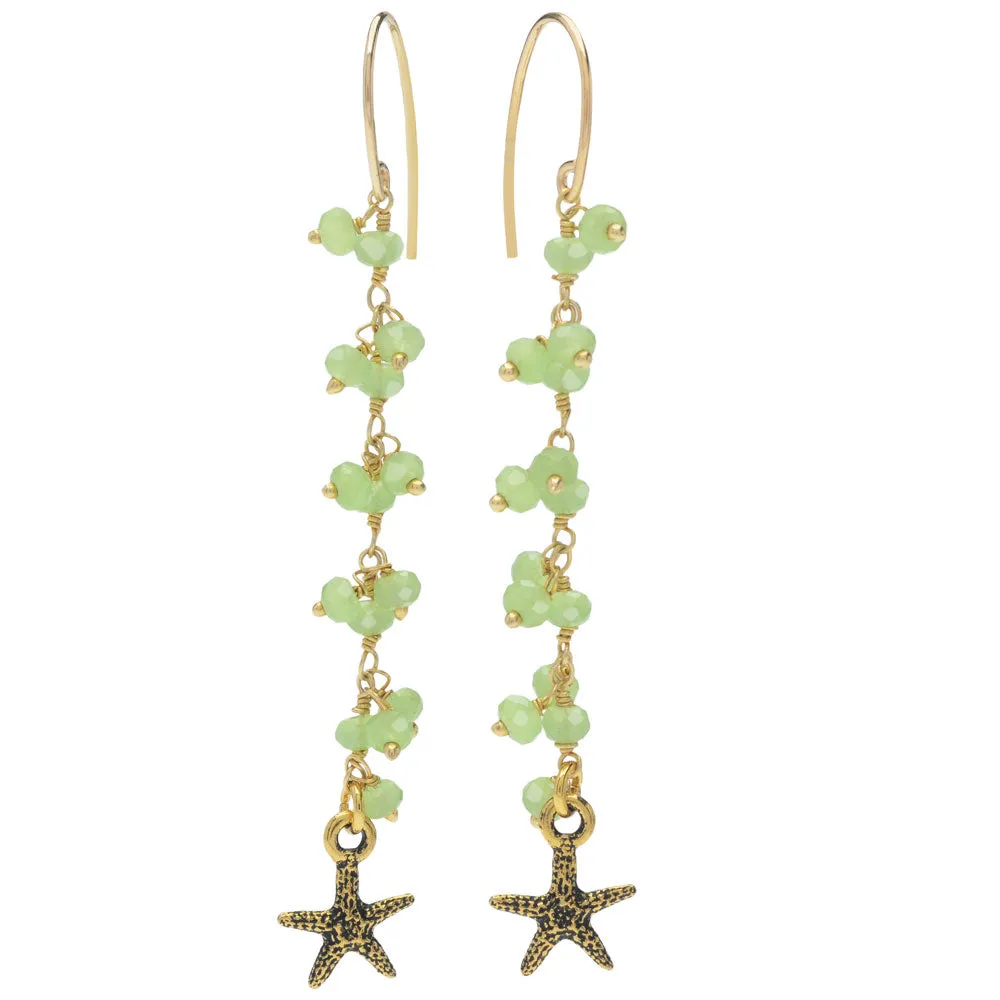 Green Sea Goddess Necklace and Earring Set