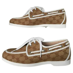 Gucci Men's Monogram GG Canvas Boat Shoes