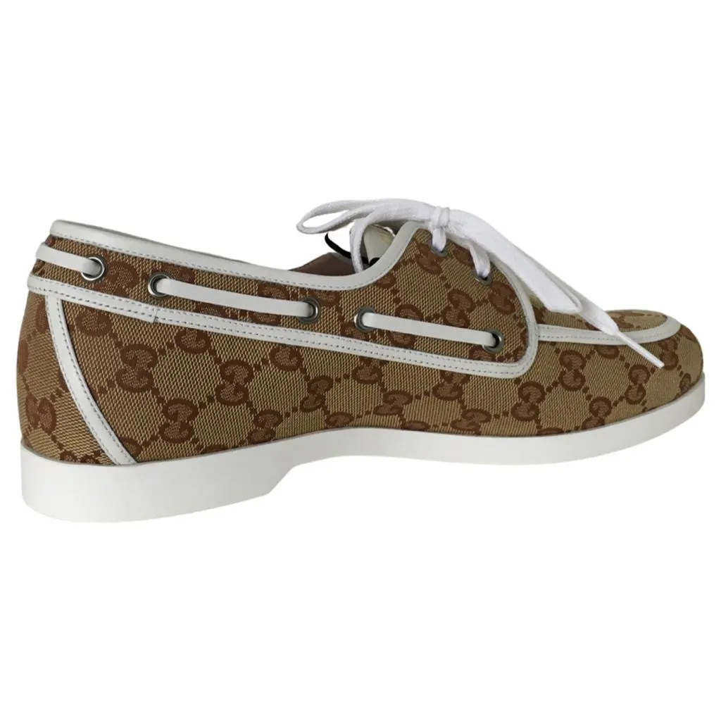 Gucci Men's Monogram GG Canvas Boat Shoes
