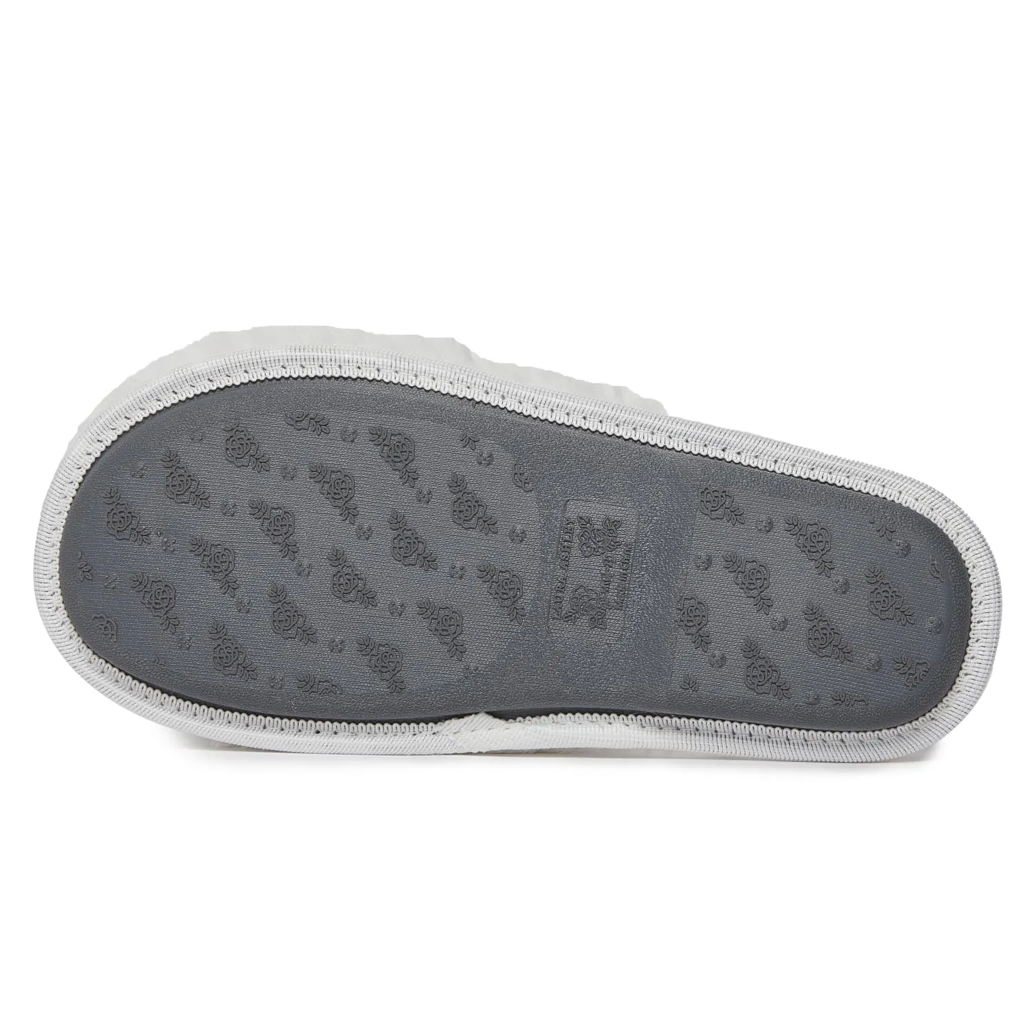 Laura Ashley Women's Slippers, Plush Faux Fur Memory Foam Scuff Slide Slippers, Heart Slip On Slippers for Women - Ladies Indoor House/Bedroom Shoes