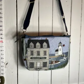 Lidia’s Bags Nautical Coastal Tapestry Crossbody Bag Multicolor Medium (C808-22)
