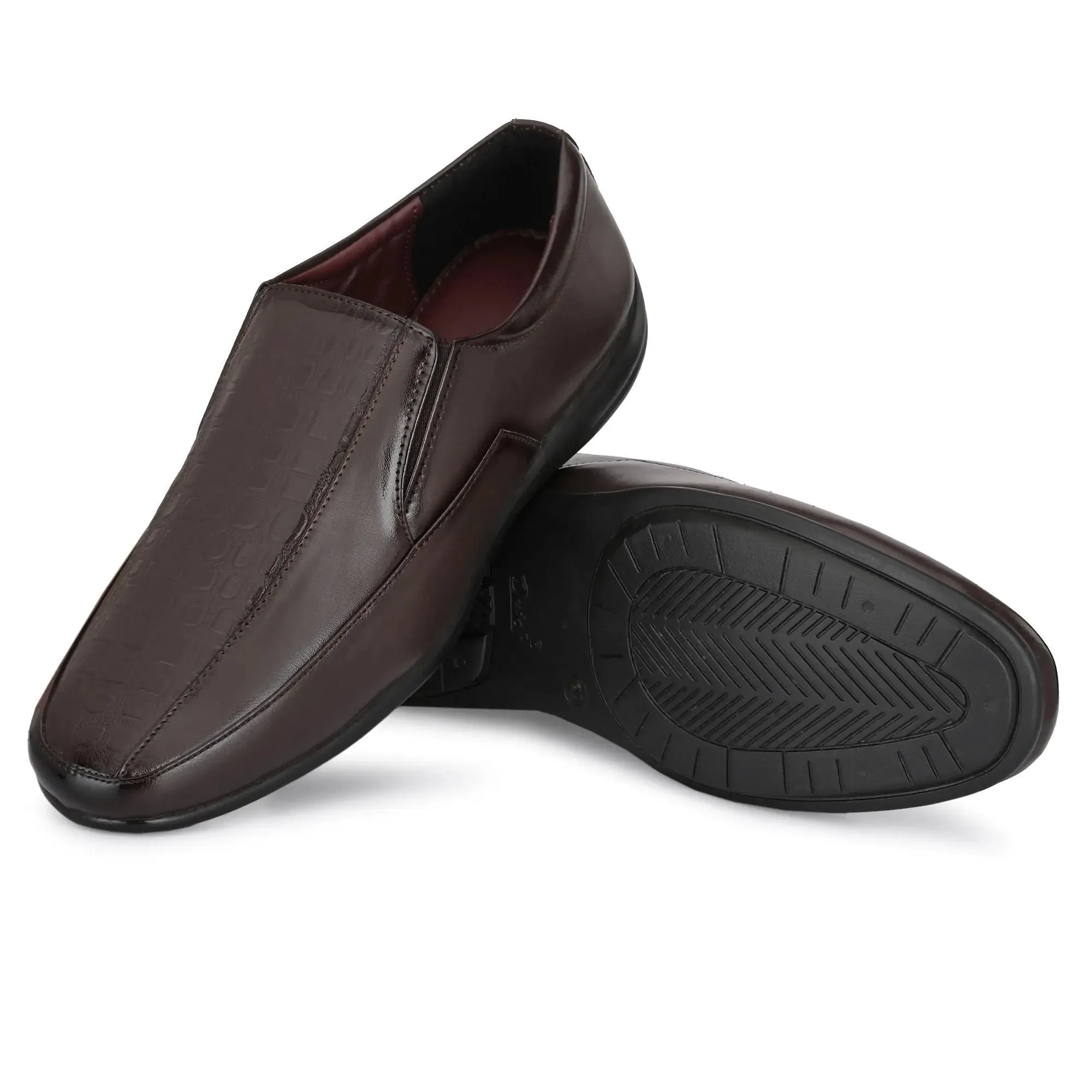 Loafers Brown Formal Synthetic Slip-on Leather Loafer