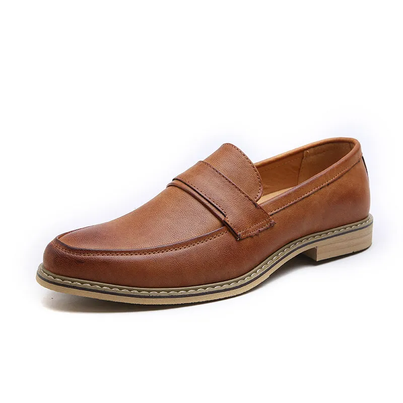Mens casual loafers stylish stitching driving slip on loafers