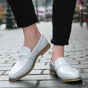 Mens casual loafers stylish stitching driving slip on loafers
