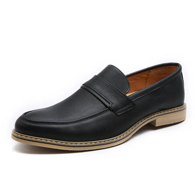 Mens casual loafers stylish stitching driving slip on loafers