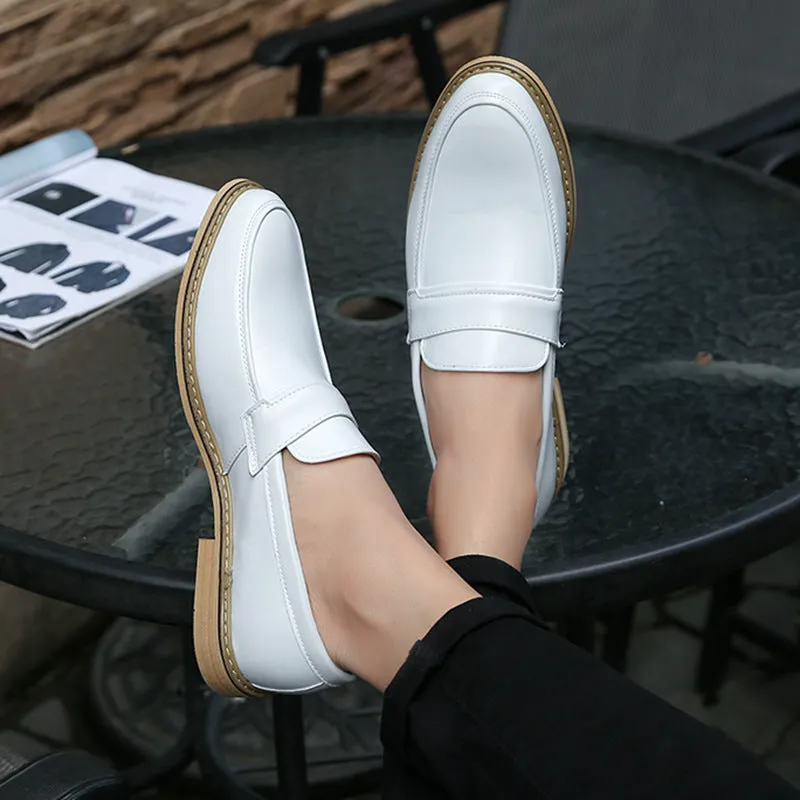 Mens casual loafers stylish stitching driving slip on loafers