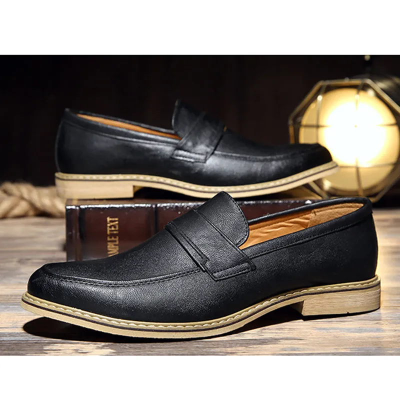 Mens casual loafers stylish stitching driving slip on loafers