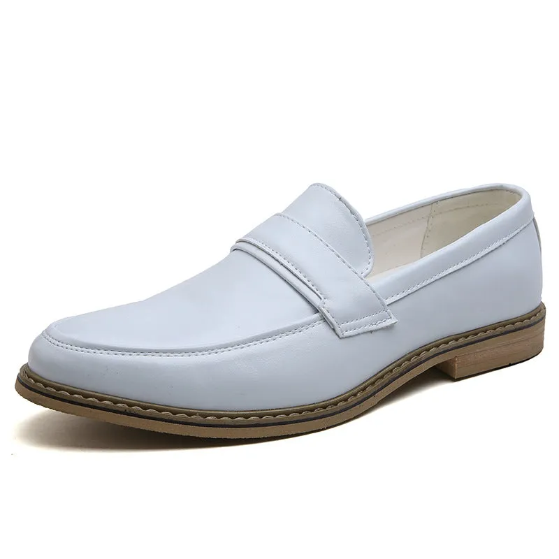 Mens casual loafers stylish stitching driving slip on loafers