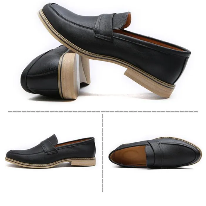 Mens casual loafers stylish stitching driving slip on loafers