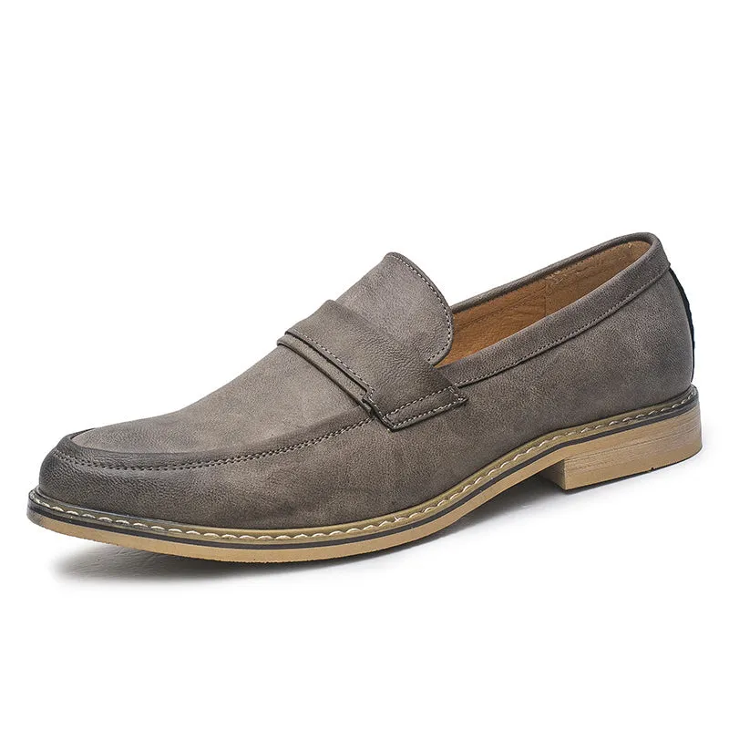 Mens casual loafers stylish stitching driving slip on loafers