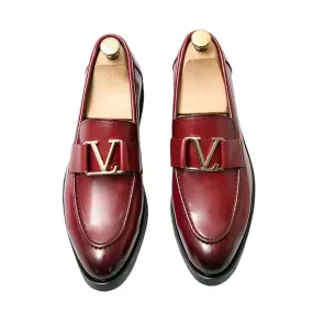 Men's European Style Leather Loafers - Classic Fashion Shoes with Letter Buckle, Sizes 38-48