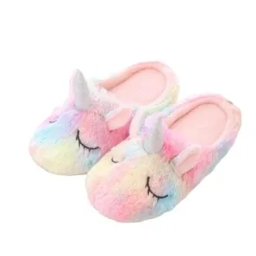 Multicolored Unicorn Slippers